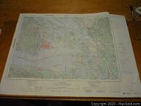 Full view of the vintage topographical map showing geographic and topographical details of Victoria and area in Canada.