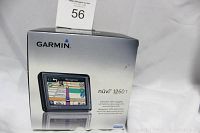 Front view of the Garmin Nuvi 1260T GPS navigator box showing product features and image.