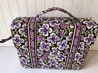 Front view of the Vera Bradley floral attache case showing pattern and overall shape.