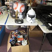 Overview of all lot items on table