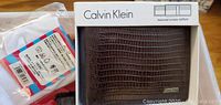 Calvin Klein textured aviator billfold wallet in box