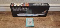 Boxed Iron Maiden Ed Force One 747-400 model airplane showing side profile and band branding