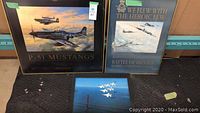 Close-up of framed P-51 Mustangs print showing the details and colors