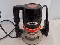 Front view of Sears Craftsman Super Router showing handles, base, and branding.