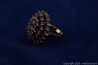 Side profile view of the ring showing profile and band shape