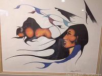 Close-up of the artwork showing detailed design and colors.