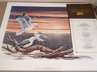 Full view of the signed limited edition print with the certificate of authenticity beside it.