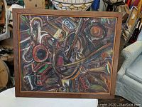 Frontal view of painting showing full composition and frame.