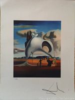 Full sheet view showing entire lithograph on fringed B.F.K Rives paper