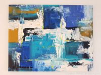 Full front view of painting against white wall