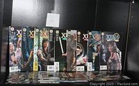 14 Xena Warrior Princess comic books in a row showing cover artwork