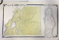 Full reproduction map of Rama and Scugog captured showing the layout with parcel divisions highlighted in yellow.