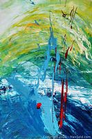 Front view of full canvas showing abstract composition