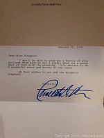 Typed letter on Charlton Heston letterhead with autograph dated January 30, 1996