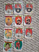 Lot of 11 1971-72 O-Pee-Chee hockey cards featuring multiple NHL teams. Cards show wear, creases, and corner damage as noted.