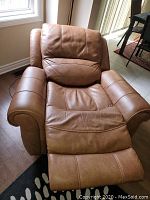 Front view of recliner with footrest extended