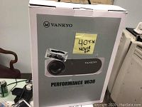Front of box showing Vankyo logo and Performance V630 Full HD Projector branding
