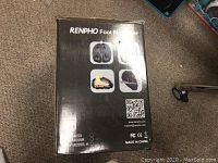 Box front panel showing Renpho Foot Massager branding and model numbers.