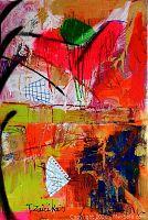 Full frontal view of painting on white background