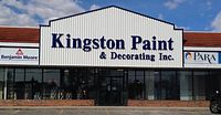 Exterior storefront of Kingston Paint & Decorating Inc. under blue sky