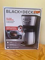 Boxed Black+Decker 12-cup thermal programmable coffee maker