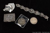 Overview of all items on black background