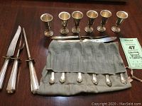 Overall view of all items arranged on table