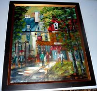 Centered front view of painting showing full composition and signature