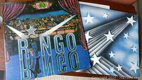 Vinyl album cover featuring the name 'Ringo Starr' in large illuminated letters with stage curtain backdrop, accompanied by an inner sleeve with star illustrations.