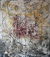 Straight-on view of full canvas showing composition and surface condition.