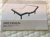 User's manual for the electric adjustable base, model LB-100
