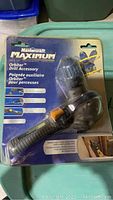 Front view of the sealed Mastercraft Maximum Orbiter Drill Accessory in blister pack showing product and instructions.