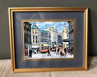 Full view of framed print showing entire artwork with gold frame and matting.