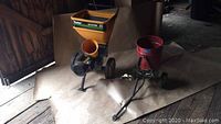 Overview of Baker System 2C chipper grinder and Cyclone BP1-84 spreader side by side