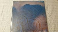 Front cover of Pink Floyd Meddle vinyl album showing abstract blue-tone circular wave design and album title.