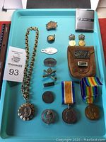 Tray of all items arranged for overview