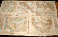 Overview of all 10 maps spread out showing various geographic regions including Arctic, Italy, Turkey, Middle East, Russia, and Balkans.