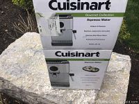 Two stacked Cuisinart Gourmet Collection Espresso Maker boxes