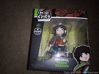 Boxed Frodo Baggins Mini Epics figurine from Lord of the Rings sealed in original packaging