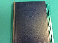 Front cover of the hardcover book embossed with title and year 1937