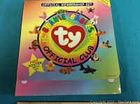 Front cover of the Ty Beanie Babies Official Membership Kit with logo and images of Beanie Babies characters.