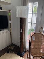 Full height view of lamp in room setting