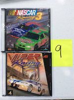 Lot of 2 PC video games: NASCAR Racing 3 and Viper Racing with yellow number 9 label
