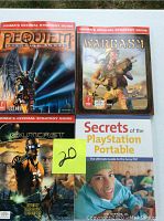 Four Prima strategy guides for video games: Requiem Avenging Angel, Wargasm, Outcast, and Secrets of the PSP PlayStation Portable.