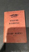 Front cover of Hygrade Handfile for Stamp Blocks, marked 1955-1959 by owner.