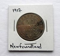 Reverse side of the coin showing denomination, year, and Newfoundland text.