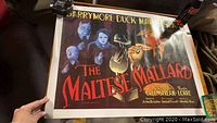 Photo of The Maltese Mallard vintage movie poster showing full design and colors.