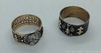 Top view of both rings side by side
