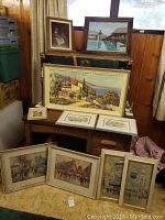 Full arrangement of all ten framed pieces