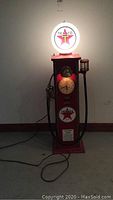 Full view of 42-inch floor lamp styled as a Texaco gas pump